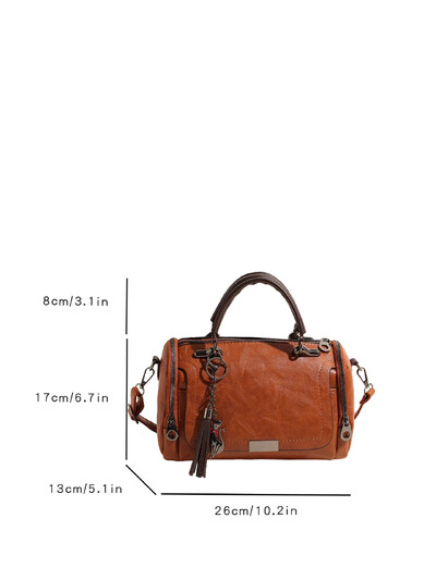 Jauna moderna Bostonas spilvenu soma, moderna liela ietilpības rokassoma, plecu soma, mīkstas ādas vienkārša krusteniska soma panku rokassomiņa