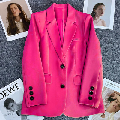 Moda damei cu mâneci lungi toamnă multicolore costum mic lejer ocazional elegant costum OL complet asortat haină feminină blazer solid