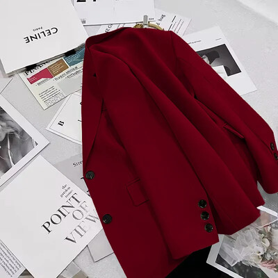 Moda damei cu mâneci lungi toamnă multicolore costum mic lejer ocazional elegant costum OL complet asortat haină feminină blazer solid