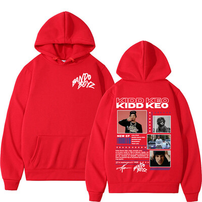Reperis Kidd Keo Bando Boyz Tour Merch džemperis vīriešiem Sieviešu Harajuku Hip Hop Punk Street Hoodies Ikdienas komforta lielizmēra kapuci