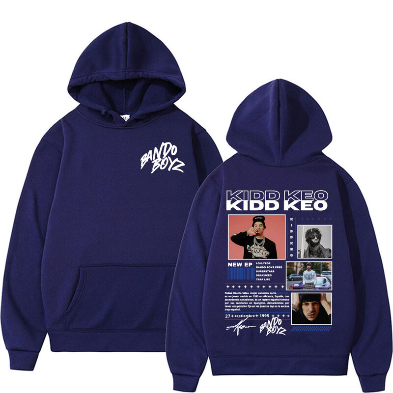 Reperis Kidd Keo Bando Boyz Tour Merch džemperis vīriešiem Sieviešu Harajuku Hip Hop Punk Street Hoodies Ikdienas komforta lielizmēra kapuci