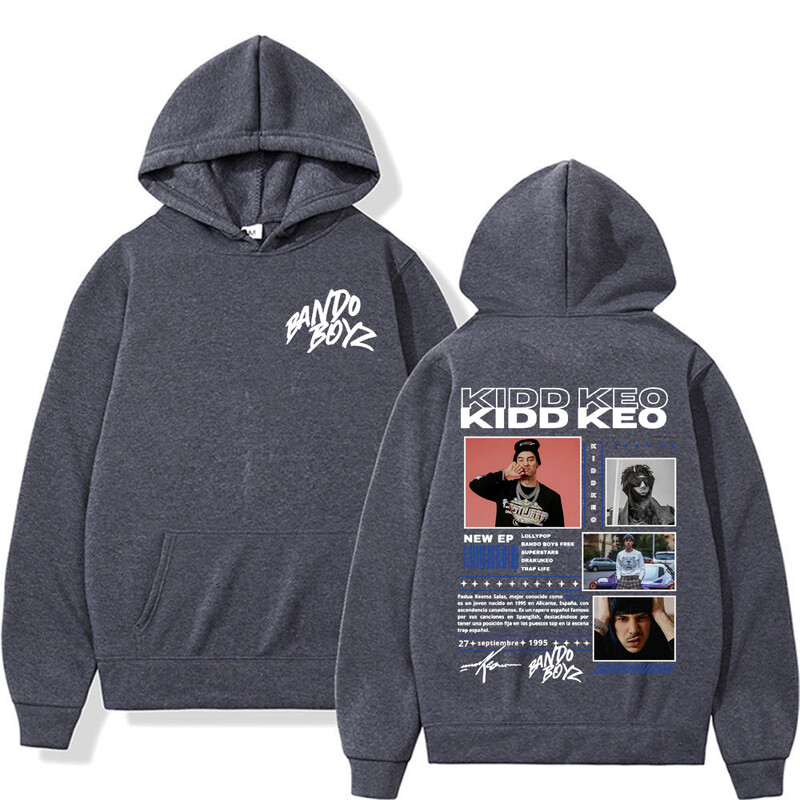 Reperis Kidd Keo Bando Boyz Tour Merch džemperis vīriešiem Sieviešu Harajuku Hip Hop Punk Street Hoodies Ikdienas komforta lielizmēra kapuci