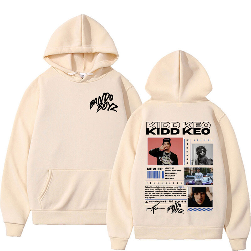 Reperis Kidd Keo Bando Boyz Tour Merch džemperis vīriešiem Sieviešu Harajuku Hip Hop Punk Street Hoodies Ikdienas komforta lielizmēra kapuci