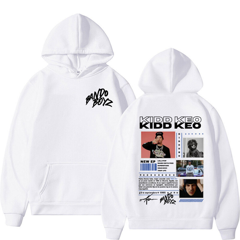 Reperis Kidd Keo Bando Boyz Tour Merch džemperis vīriešiem Sieviešu Harajuku Hip Hop Punk Street Hoodies Ikdienas komforta lielizmēra kapuci