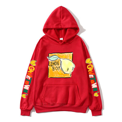 Hanorace pentru băieți Cavetown Lemon Haine imprimate cu desene animate Kawaii cu hanorace casual pentru bărbați cu glugă Hanorac grafic Moletom Masculino