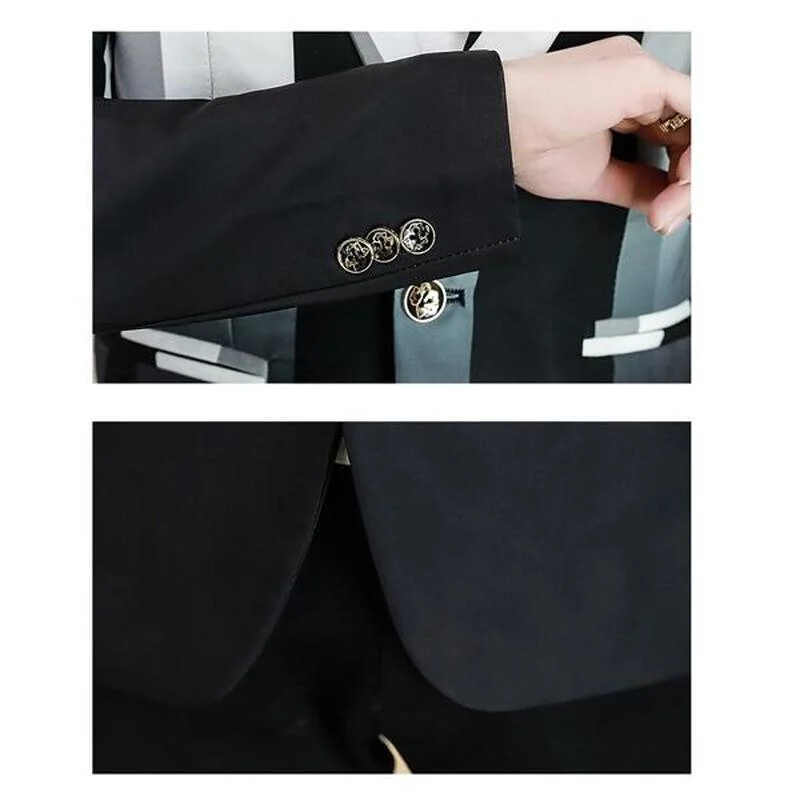 Slim Fit vīriešu žakete 2022. gada pavasarī, jauna mode, ikdienišķa svītraina apdruka Slim Fit vīriešu formāla uzvalka jaka bleizeri zīmolu vīriešu apģērbi