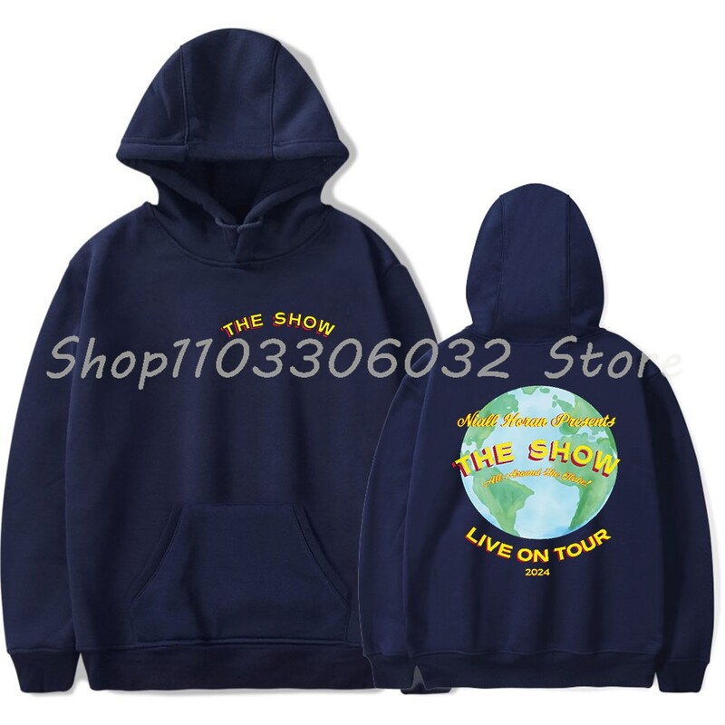 Niall Horan The Show World Tour 2024 Tirdzniecības kapuces Sieviešu vīriešu, garām piedurknēm, ikdienas sporta kreklu apģērbi