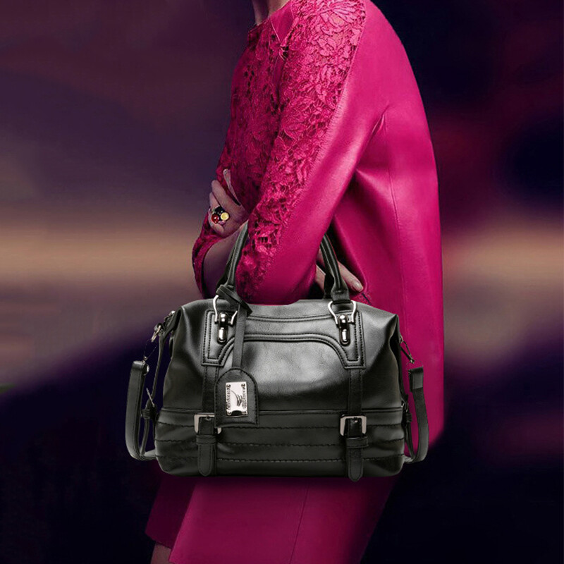 Augstas kvalitātes sieviešu augšējā roktura kurjera somas Luksusa sieviešu rokassomas PU ādas sieviešu Bostonas plecu somas