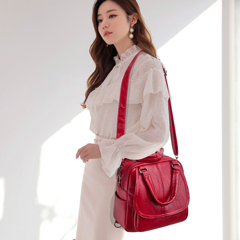 Luksusa dizaineru mugursoma sievietēm Modes pretaizdzīšanas ceļojumu soma Augstas kvalitātes sieviešu rokassoma Ikdienas Lides plecu somas Sac