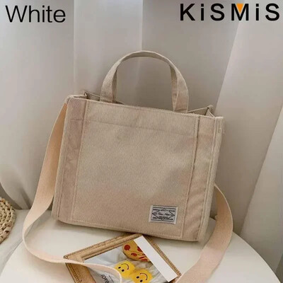 KISMIS New Vintage, geantă de umăr din velur cu fermoar, geantă de mână mică, din pânză de bumbac