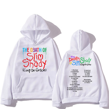 Eminem The Death of Slim Shady Hoodies Μόδα Ανδρικές/Γυναικείες Αισθητικά γραφικά φούτερ Unisex Streetwear Album Graphic Hoodie