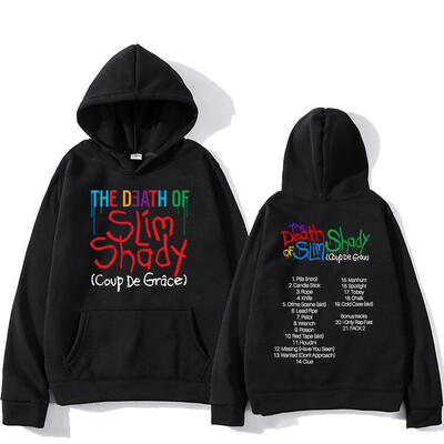 Eminem The Death of Slim Shady Hoodies Modes Vīriešu/sieviešu Estētiski grafiski džemperi Unisex Streetwear Album Graphic Hoodie