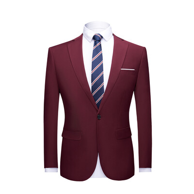 Zaļa vīriešu uzvalka jaka, mēteļi ar vienu pogu V veida kakla izgriezumā, piemērots kāzām/ballītēm/biznesam/darbam/intervijai/gadījuma rakstura, Āzijas izmērs M-6XL