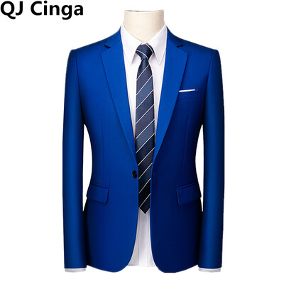 Zaļa vīriešu uzvalka jaka, mēteļi ar vienu pogu V veida kakla izgriezumā, piemērots kāzām/ballītēm/biznesam/darbam/intervijai/gadījuma rakstura, Āzijas izmērs M-6XL