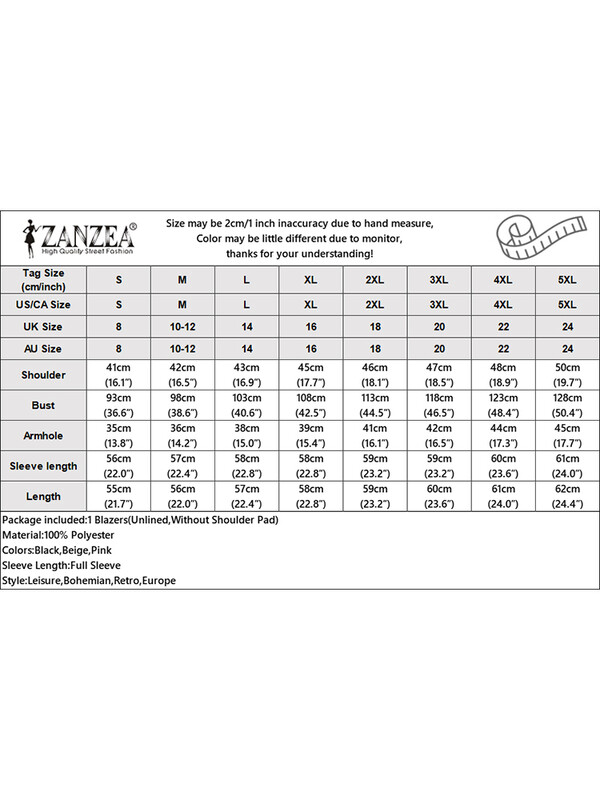ZANZEA elegants sieviešu žakete ar garām piedurknēm, ikdienišķs 2025. gada pavasara uzvalks, jakas, biroja dāmu stingrs atloks, kakla daļa, plāns žakete