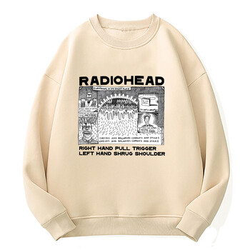 Radiohead Φούτερ Rock Band Vintage Hip Hop Ανδρικές/Γυναικείες κουκούλες Unisex Φανς μουσικής Εκτύπωση μακρυμάνικο πουλόβερ γραφικά ρούχα