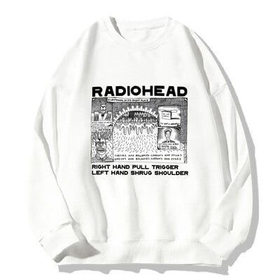 Radiohead majica s kratkim rukavima Rock Band Vintage Hip Hop Muške/Ženske majice s kapuljačom Unisex Obožavatelji glazbe Print Puloveri dugih rukava Grafička odjeća
