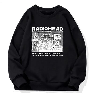 Radiohead majica s kratkim rukavima Rock Band Vintage Hip Hop Muške/Ženske majice s kapuljačom Unisex Obožavatelji glazbe Print Puloveri dugih rukava Grafička odjeća