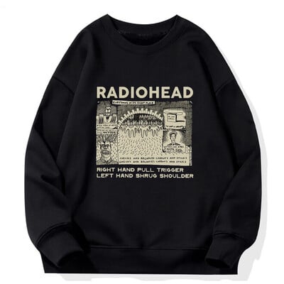 Radiohead majica s kratkim rukavima Rock Band Vintage Hip Hop Muške/Ženske majice s kapuljačom Unisex Obožavatelji glazbe Print Puloveri dugih rukava Grafička odjeća