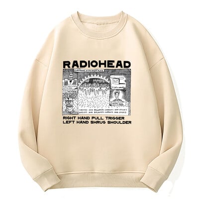 Radiohead majica s kratkim rukavima Rock Band Vintage Hip Hop Muške/Ženske majice s kapuljačom Unisex Obožavatelji glazbe Print Puloveri dugih rukava Grafička odjeća