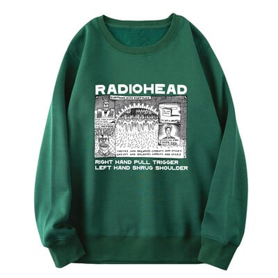 Radiohead majica s kratkim rukavima Rock Band Vintage Hip Hop Muške/Ženske majice s kapuljačom Unisex Obožavatelji glazbe Print Puloveri dugih rukava Grafička odjeća
