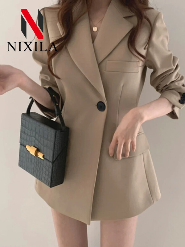 Jesen Zima Ženske jakne Slim Fit Modno odijelo Jakne dugih rukava Ležerni kaputi za uredske dame Modni gornji dijelovi Ženska odjeća