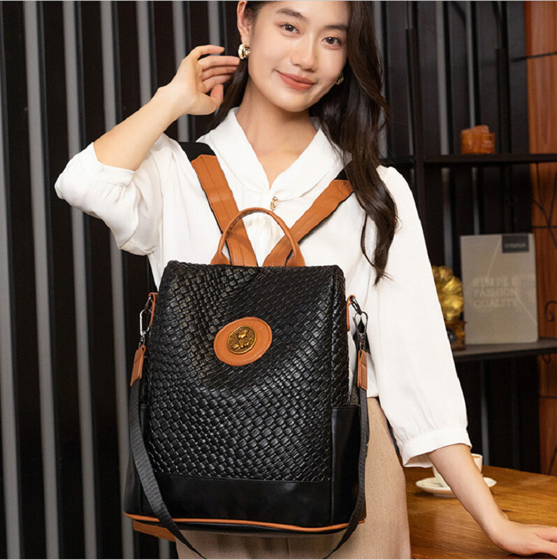 Rucsacuri de călătorie antifurt noi, de mare capacitate, pentru femei, genți de umăr la modă din piele moale de înaltă calitate.