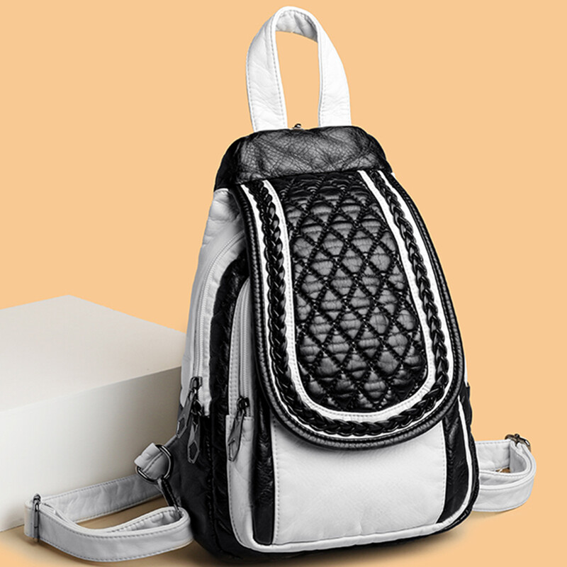 Rucsacuri din piele moale de modă pentru femei, geantă de umăr de lux pentru femei, rucsac de călătorie pentru cumpărături, rucsac portabil ocazional, nou 2023