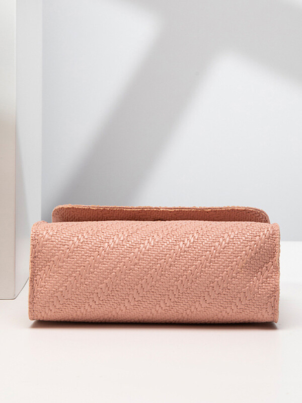 Geantă pătrată cu lanț cu relief din piele PU, cu umăr de capacitate mare, pentru telefon mobil, pentru femei