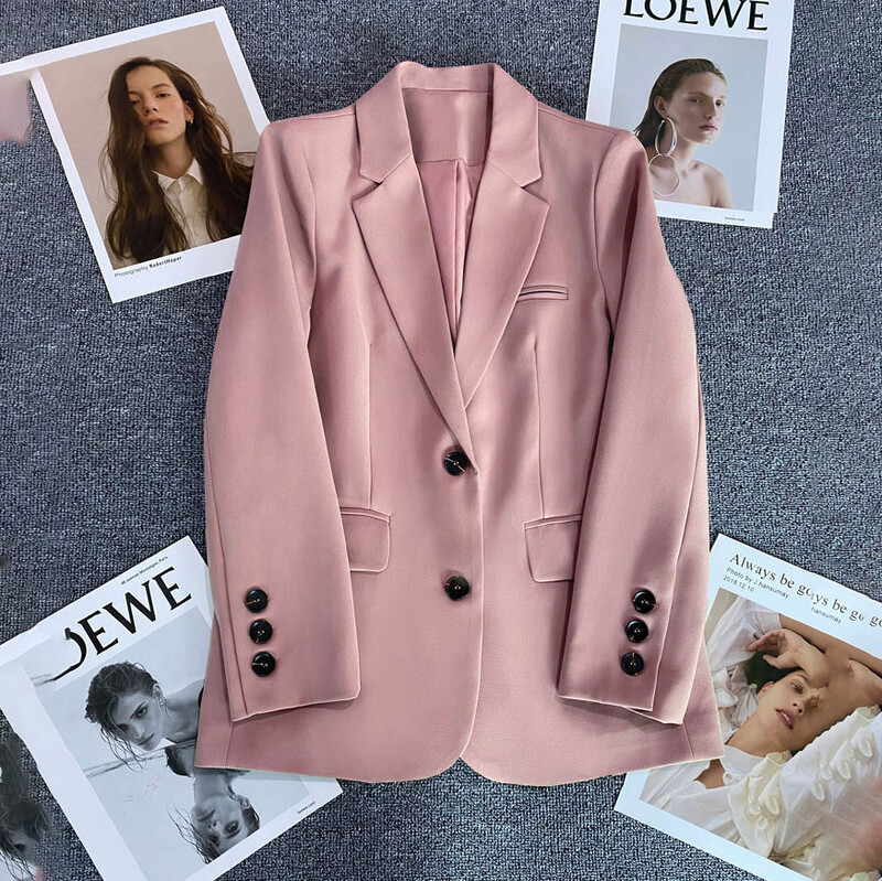 Blazer elegant de damă de birou pentru femei 2023, la modă, cu mânecă lungă, cu un singur buton, nou în paltoane și jachete Îmbrăcăminte îmbrăcăminte exterioară