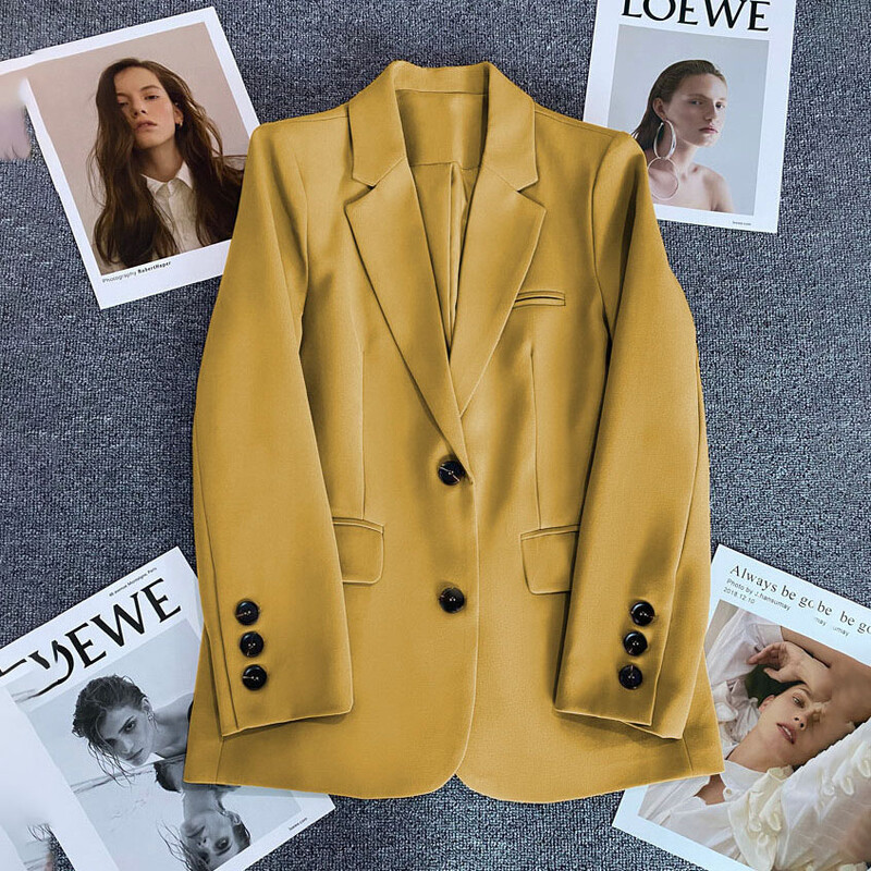 Blazer elegant de damă de birou pentru femei 2023, la modă, cu mânecă lungă, cu un singur buton, nou în paltoane și jachete Îmbrăcăminte îmbrăcăminte exterioară