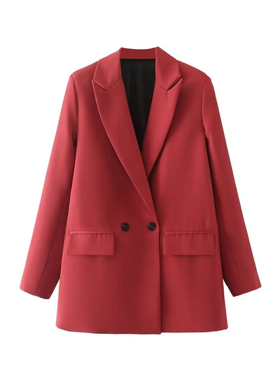 Fitshinling Fashion Casual Elegant Blazere pentru femei Îmbrăcăminte Nou în Butoane Blazer subțire Solid Jachetă toamnă iarnă Topuri pentru femei