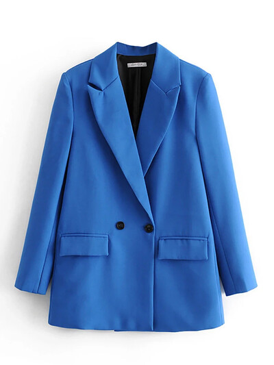 Fitshinling Fashion Casual Elegant Blazere pentru femei Îmbrăcăminte Nou în Butoane Blazer subțire Solid Jachetă toamnă iarnă Topuri pentru femei