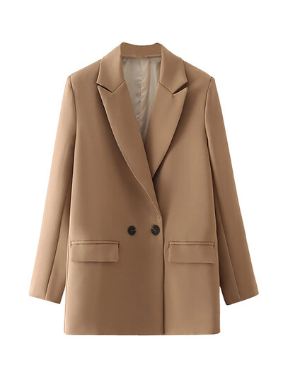 Fitshinling Fashion Casual Elegant Blazere pentru femei Îmbrăcăminte Nou în Butoane Blazer subțire Solid Jachetă toamnă iarnă Topuri pentru femei