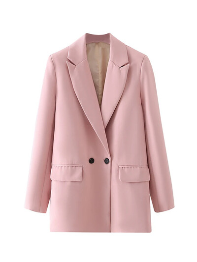 Fitshinling Fashion Casual Elegant Blazere pentru femei Îmbrăcăminte Nou în Butoane Blazer subțire Solid Jachetă toamnă iarnă Topuri pentru femei