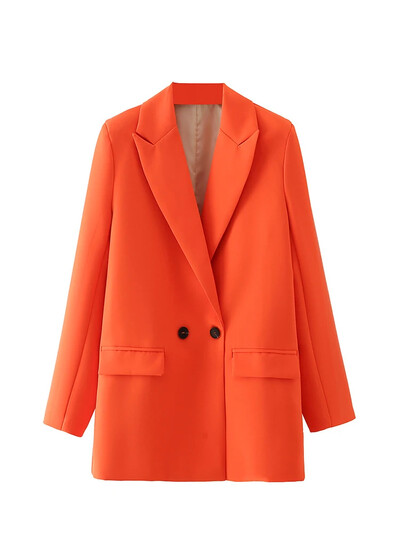 Fitshinling Fashion Casual Elegant Blazere pentru femei Îmbrăcăminte Nou în Butoane Blazer subțire Solid Jachetă toamnă iarnă Topuri pentru femei