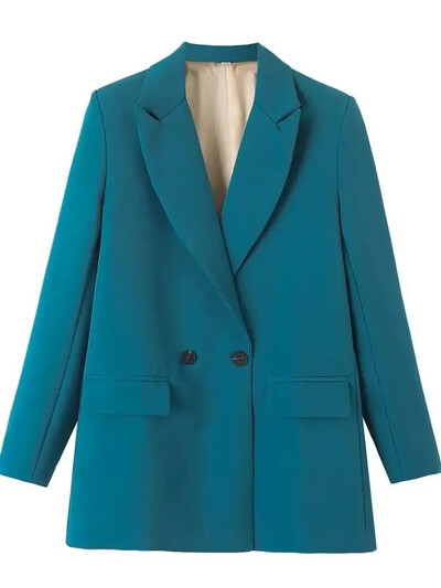 Fitshinling Fashion Casual Elegant Blazere pentru femei Îmbrăcăminte Nou în Butoane Blazer subțire Solid Jachetă toamnă iarnă Topuri pentru femei