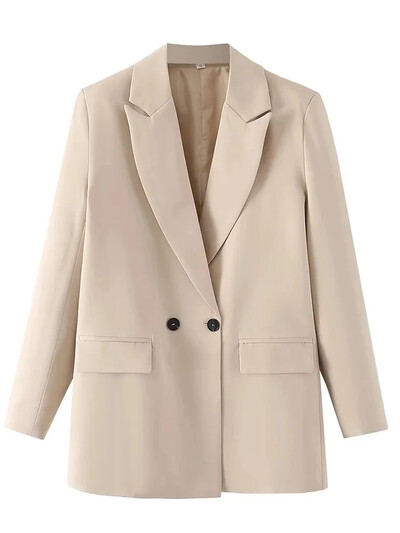 Fitshinling Fashion Casual Elegant Blazere pentru femei Îmbrăcăminte Nou în Butoane Blazer subțire Solid Jachetă toamnă iarnă Topuri pentru femei