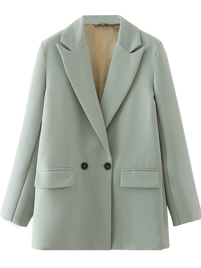 Fitshinling Fashion Casual Elegant Blazere pentru femei Îmbrăcăminte Nou în Butoane Blazer subțire Solid Jachetă toamnă iarnă Topuri pentru femei