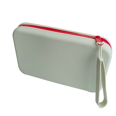 Geantă pătrată de depozitare din silicon, geantă portabilă pentru cosmetice și articole de toaletă de călătorie, geantă multifuncțională impermeabilă pentru cosmetice cu fermoar