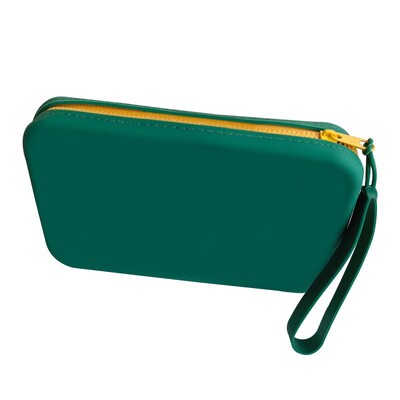 Geantă pătrată de depozitare din silicon, geantă portabilă pentru cosmetice și articole de toaletă de călătorie, geantă multifuncțională impermeabilă pentru cosmetice cu fermoar