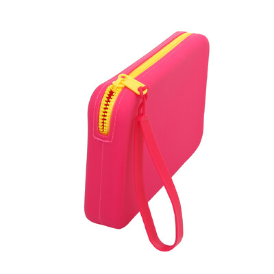 Geantă pătrată de depozitare din silicon, geantă portabilă pentru cosmetice și articole de toaletă de călătorie, geantă multifuncțională impermeabilă pentru cosmetice cu fermoar