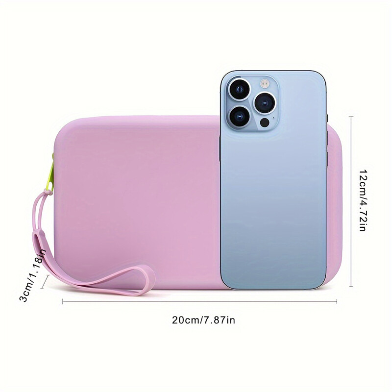 Geantă pătrată de depozitare din silicon, geantă portabilă pentru cosmetice și articole de toaletă de călătorie, geantă multifuncțională impermeabilă pentru cosmetice cu fermoar