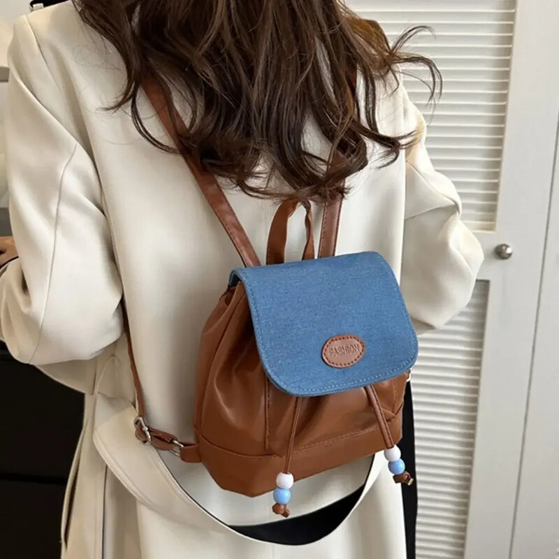 Modni ručni ruksak od PU kože, retro mekani patentni zatvarač, školske torbe za djevojčice Slatka mala ruksak, torba na rame