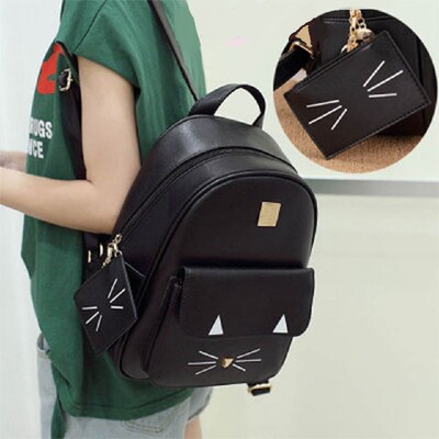 Maza melna mugursoma Mini mugursoma sievietēm no ādas plecu