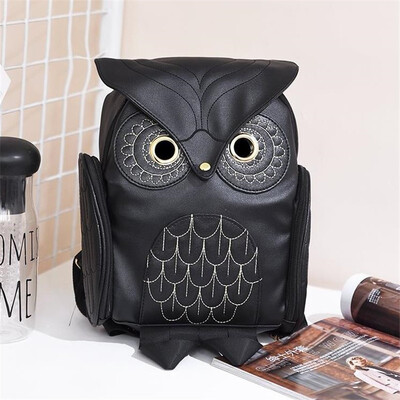 Rucsac Owl, Mini rucsac elegant din PU pentru femei, Geantă de călătorie la modă, Genți de școală pentru studenți, Genți de mână pentru femei Рюкзак Geantă pentru adolescentă