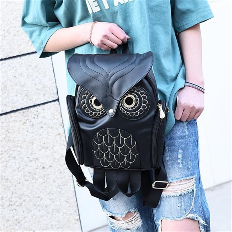 Rucsac Owl, Mini rucsac elegant din PU pentru femei, Geantă de călătorie la modă, Genți de școală pentru studenți, Genți de mână pentru femei Рюкзак Geantă pentru adolescentă