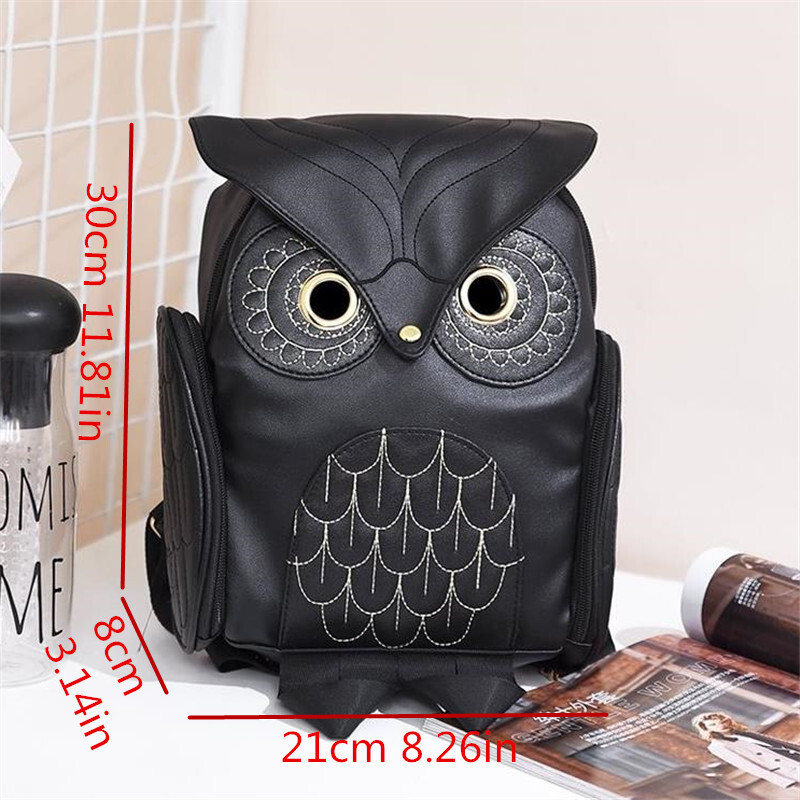 Rucsac Owl, Mini rucsac elegant din PU pentru femei, Geantă de călătorie la modă, Genți de școală pentru studenți, Genți de mână pentru femei Рюкзак Geantă pentru adolescentă
