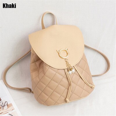 Mini rucsac de modă pentru femei din piele PU drăguți copii rucsacuri mici cu șnur Genți casual pentru studenți