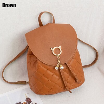 Mini rucsac de modă pentru femei din piele PU drăguți copii rucsacuri mici cu șnur Genți casual pentru studenți